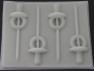 4040 Pacifier Baby Chocolate or Hard Candy Lollipop Mold